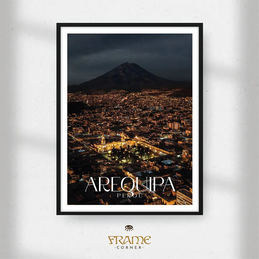 Affiche Arequipa - Magie nocturne Frame Corner