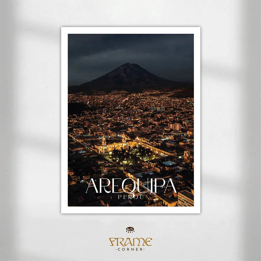 Affiche Arequipa - Magie nocturne Frame Corner