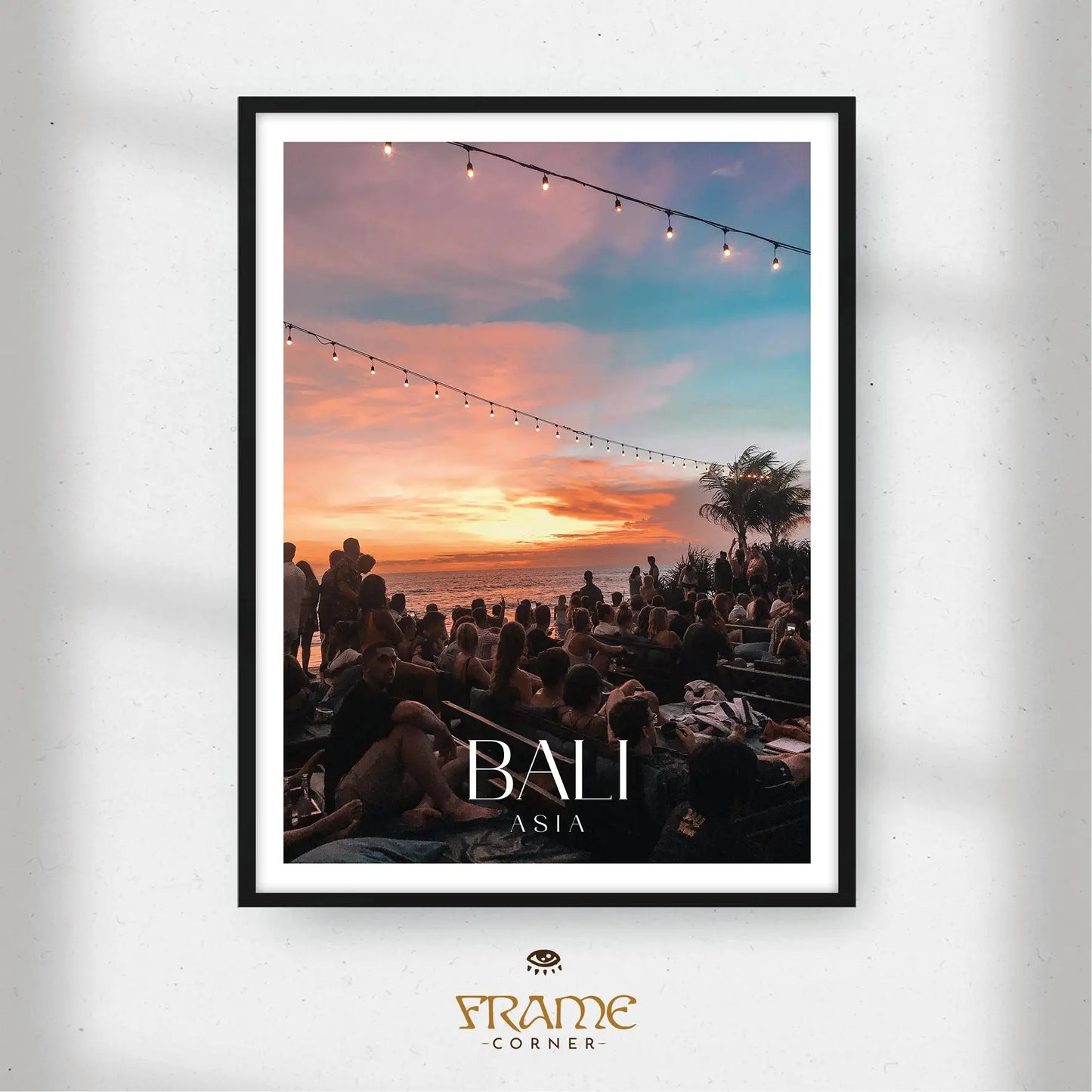 Affiche Bali - Coucher de Soleil Frame Corner France