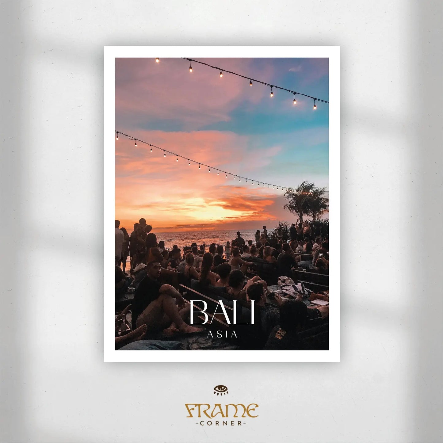 Affiche Bali - Coucher de Soleil Frame Corner France