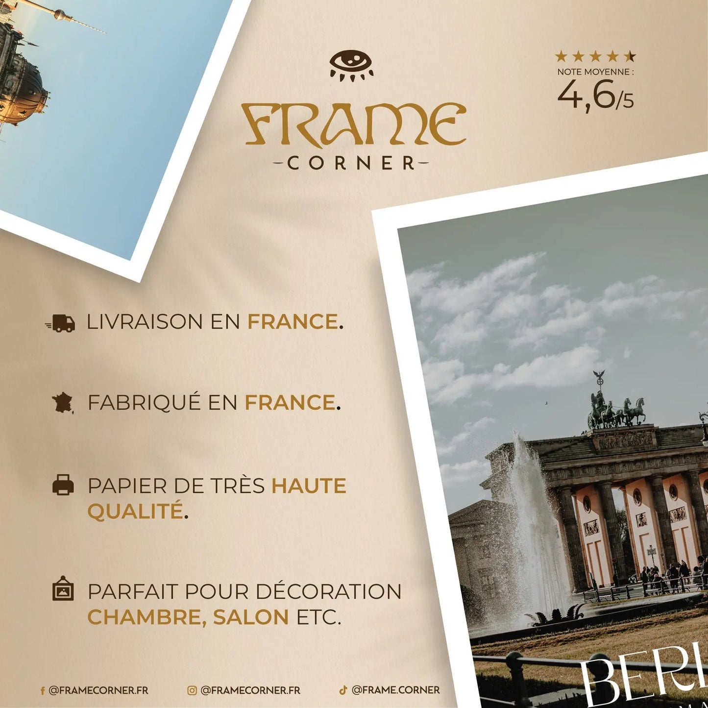 Affiche Berlin - Cathédrale de Berlin Frame Corner