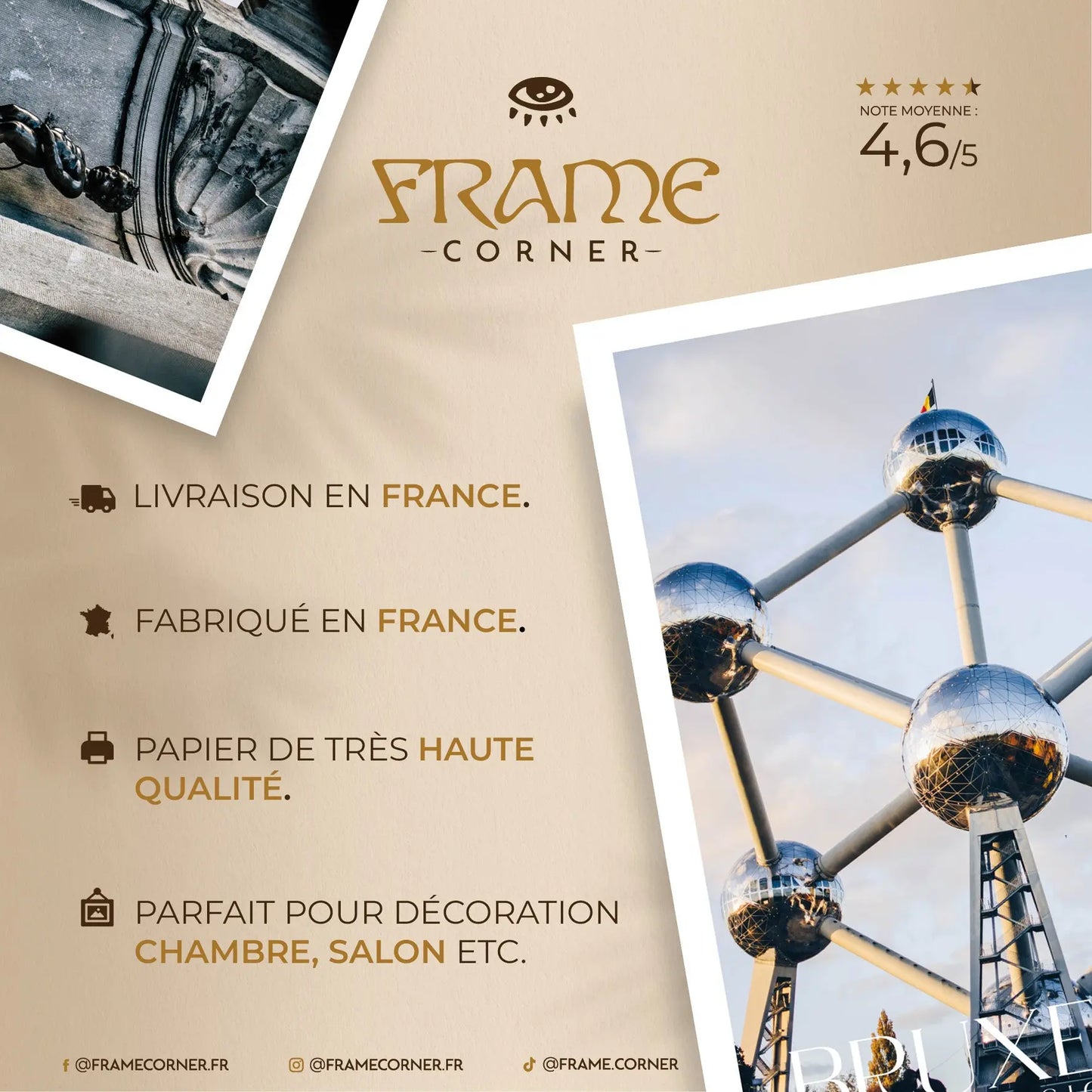 Affiche Bruxelles - L'Atomium Frame Corner