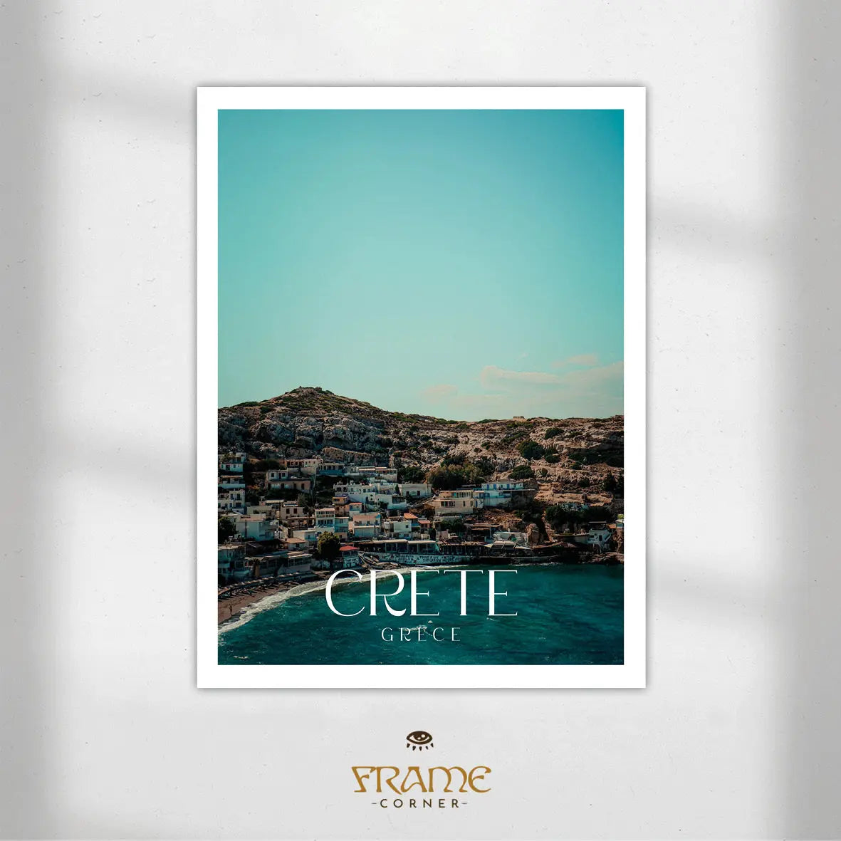 Affiche Crète - Village côtier Frame Corner