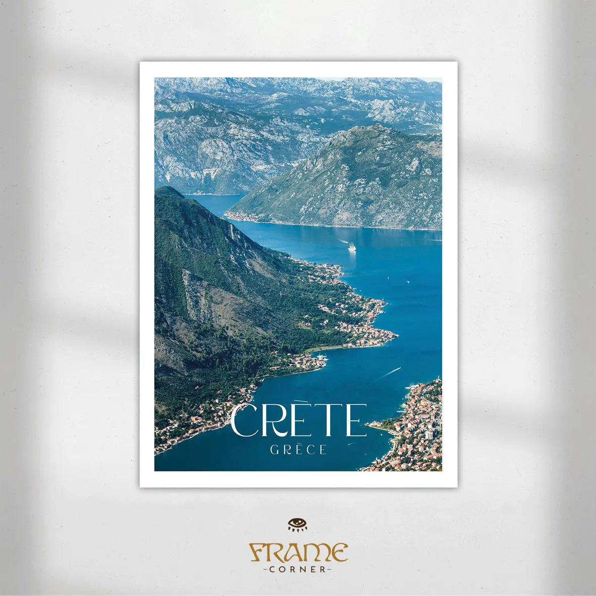 Affiche Crète - Vue panoramique Frame Corner
