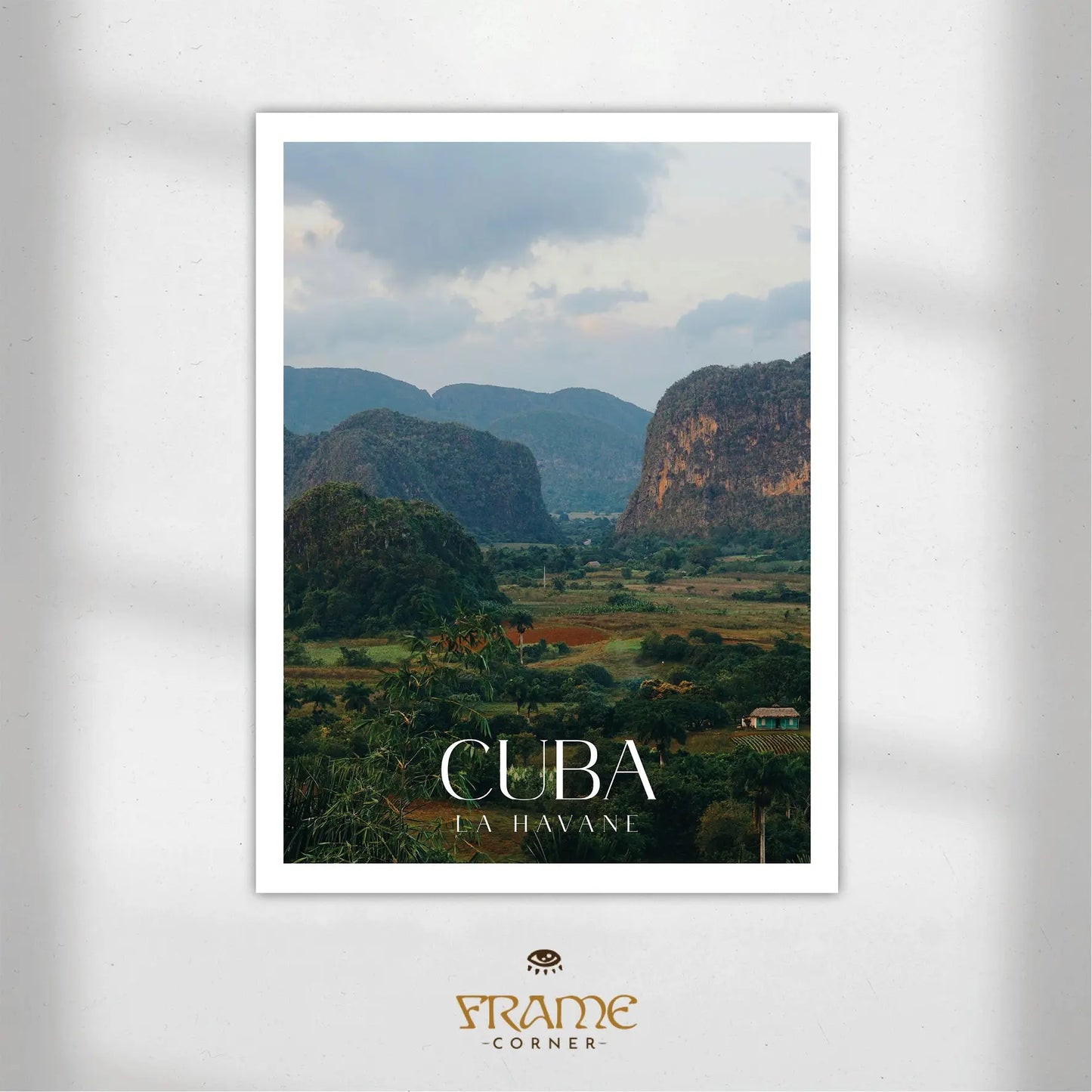 Affiche Cuba - Paysage Cubaine Frame Corner