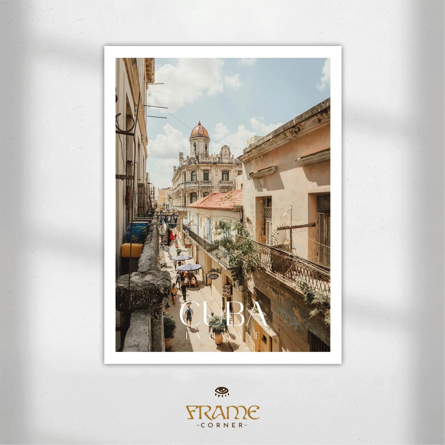 Affiche Cuba - Rue pittoresque Frame Corner