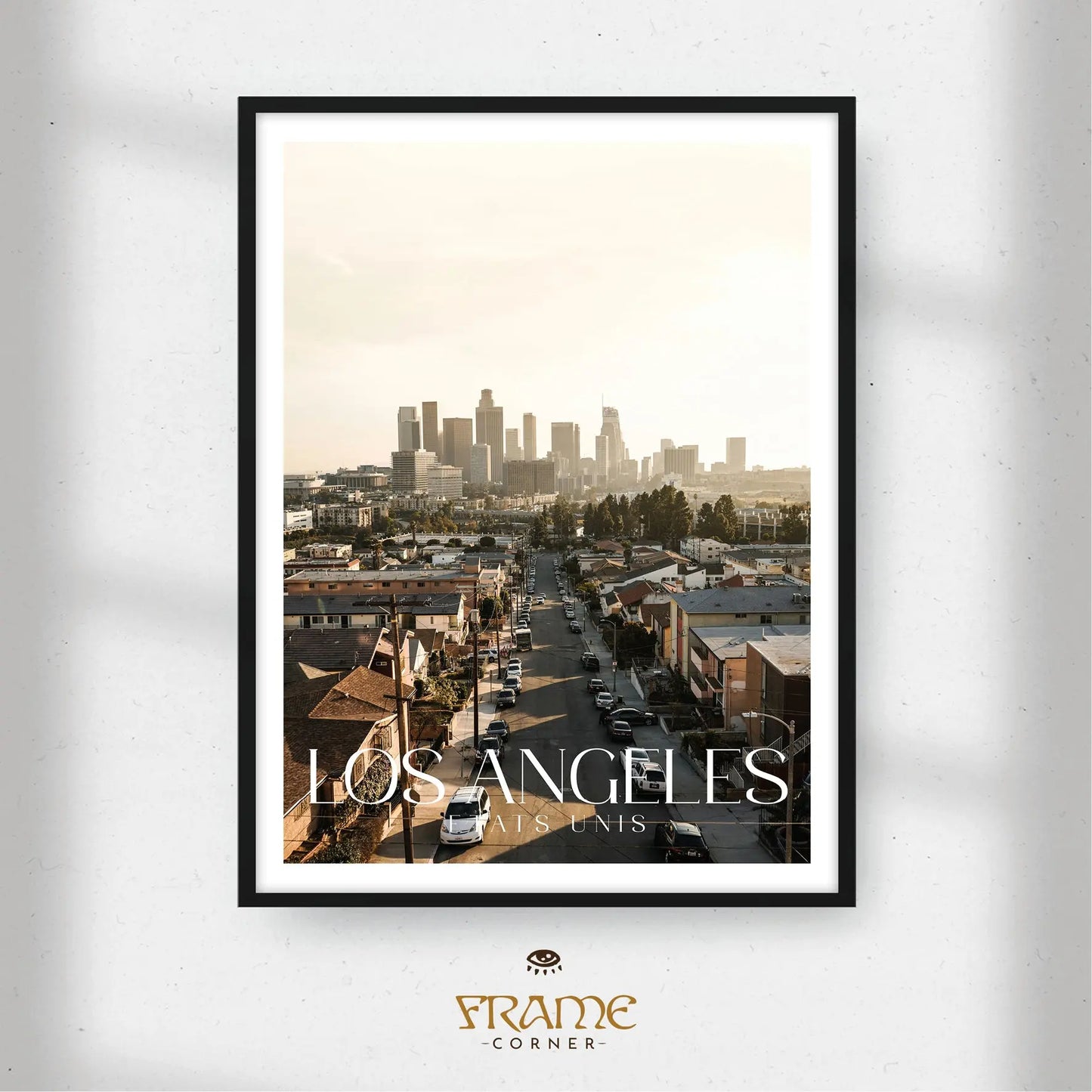 Affiche Los Angeles - Skyline Frame Corner