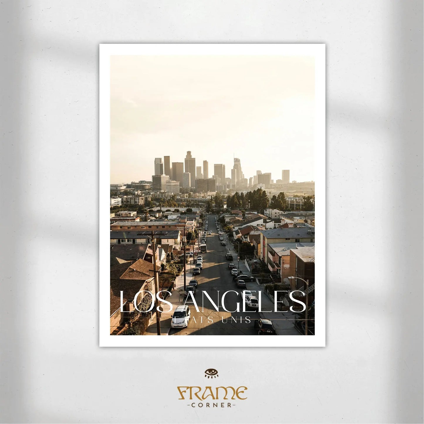 Affiche Los Angeles - Skyline Frame Corner