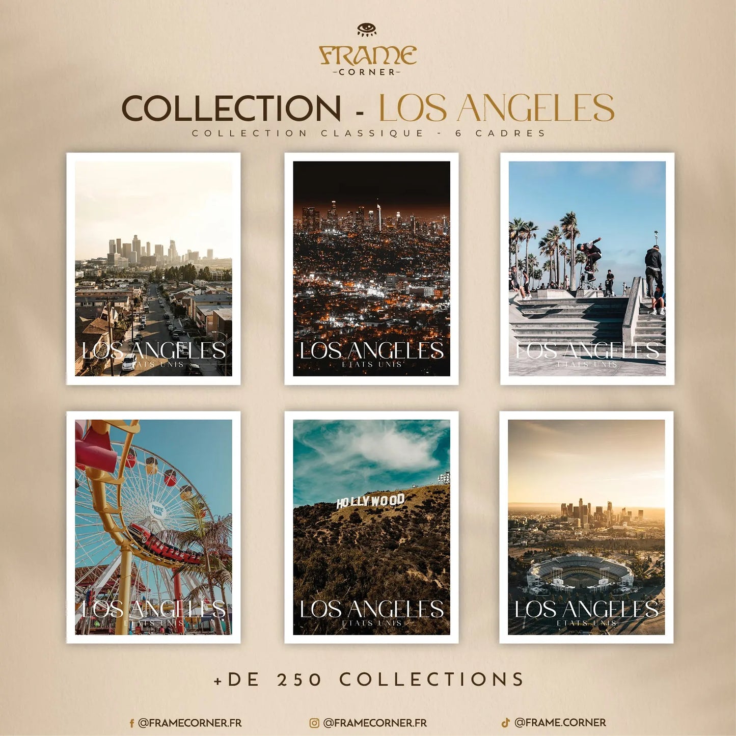Affiche Los Angeles - Skyline Frame Corner