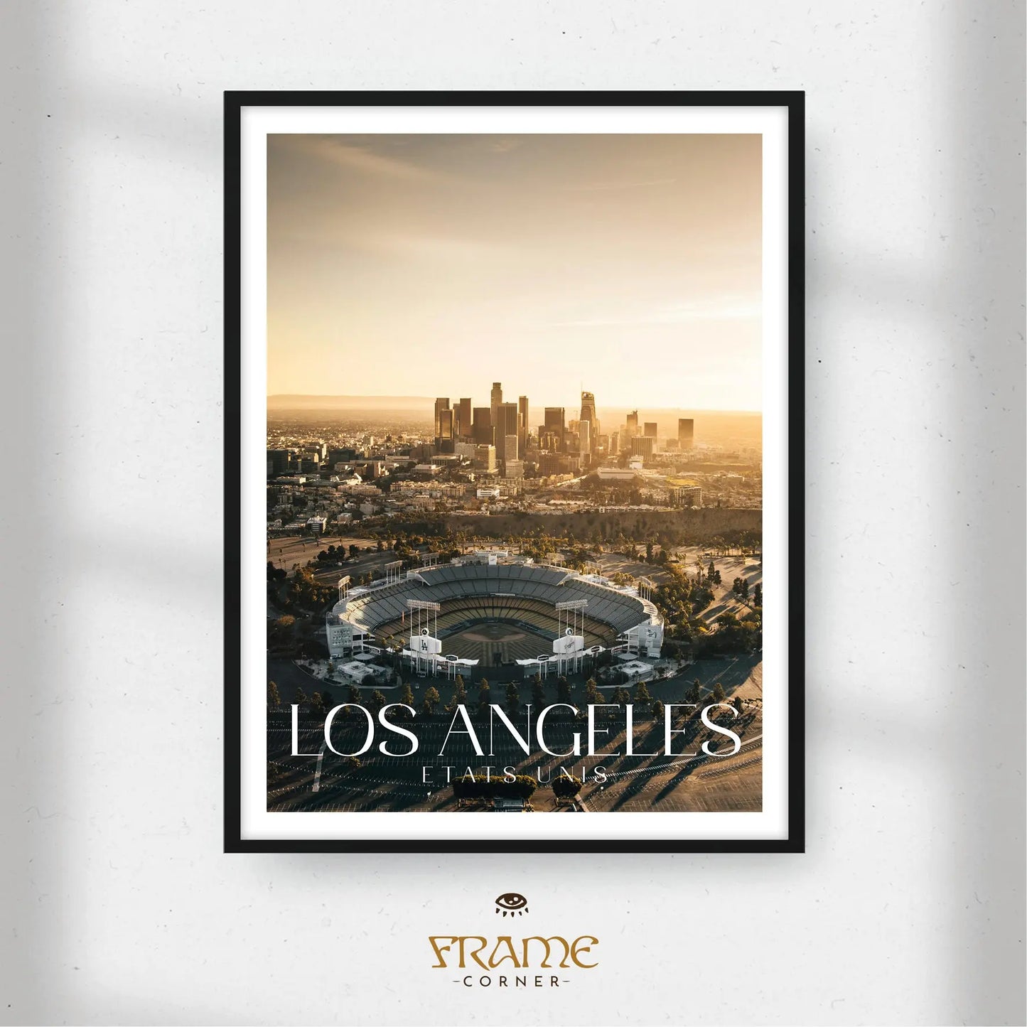 Affiche Los Angeles - Vue Panoramique Frame Corner