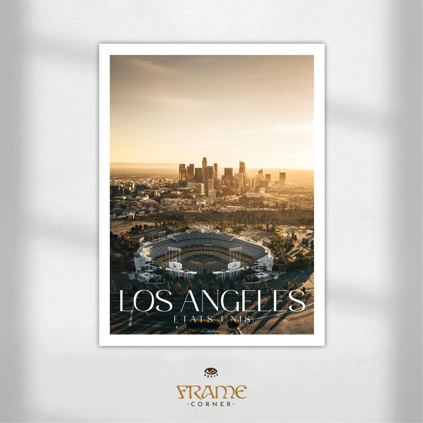 Affiche Los Angeles - Vue Panoramique Frame Corner