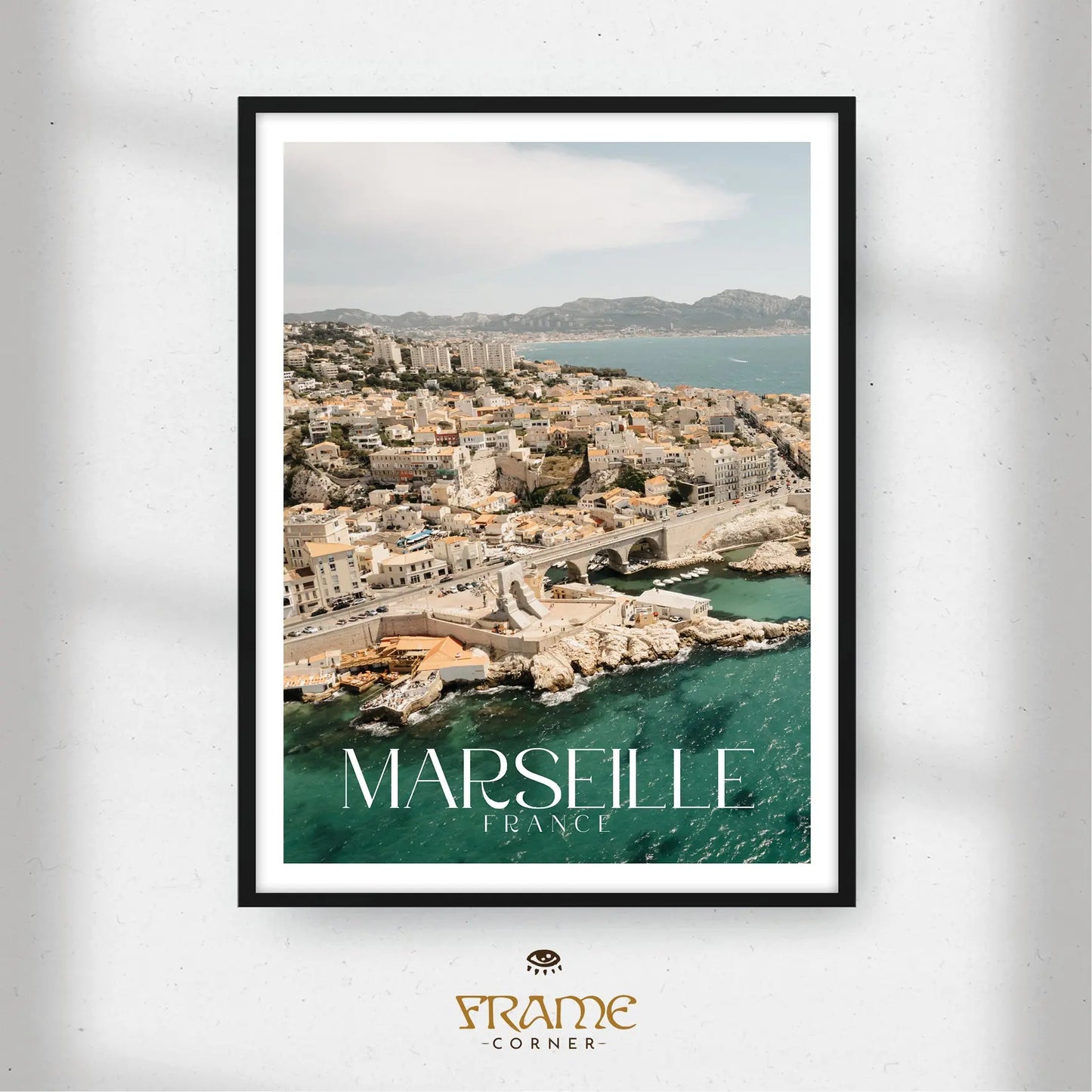 Affiche Marseille - Vallon des Auffes Frame Corner