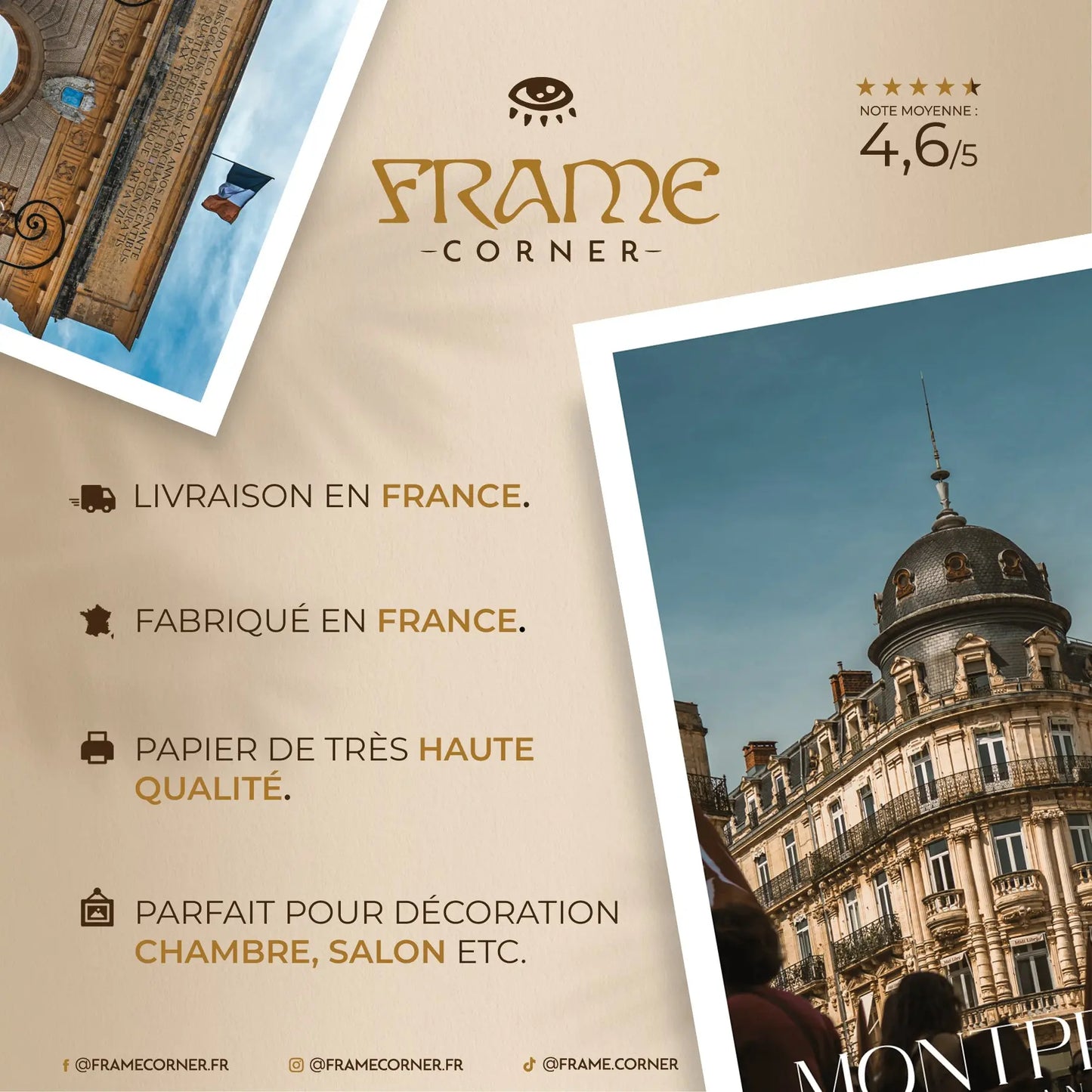 Affiche Montpellier - Cathédrale Saint-Pierre Frame Corner