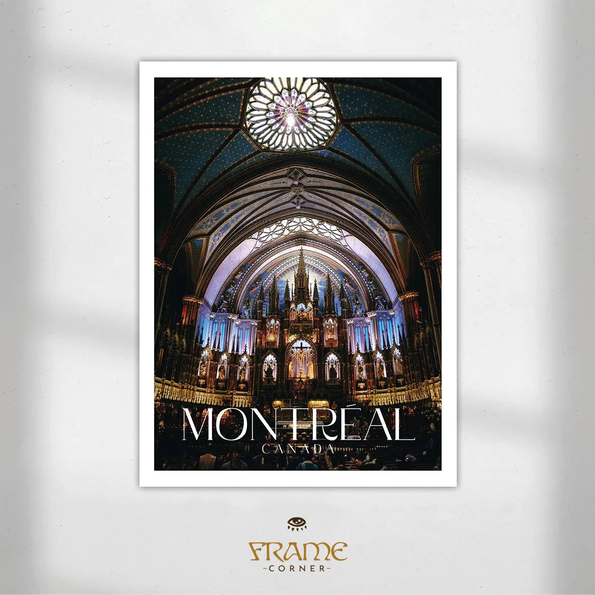 Affiche Montréal - Basilique Notre-Dame Frame Corner