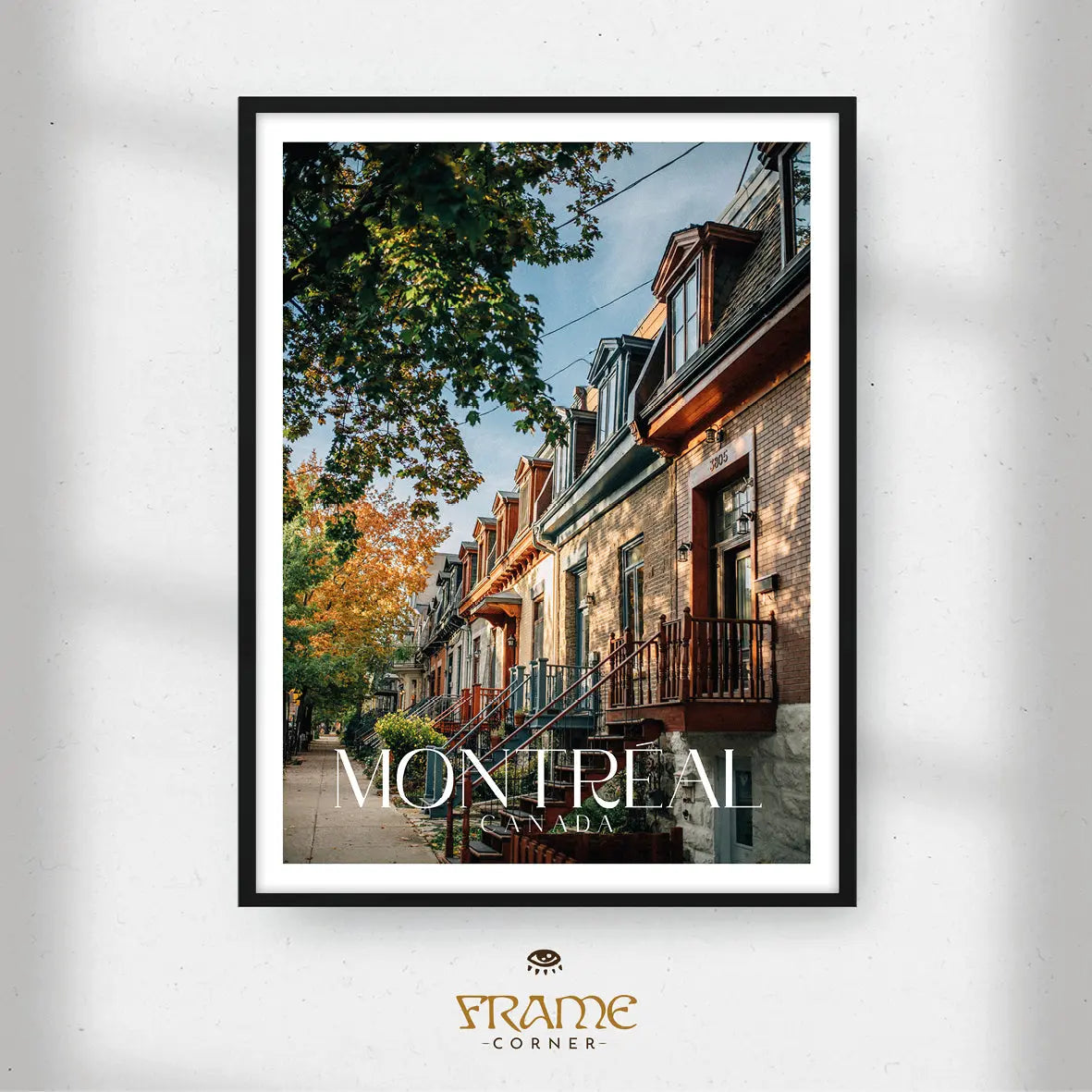 Affiche Montréal - Maisons de Ville Frame Corner