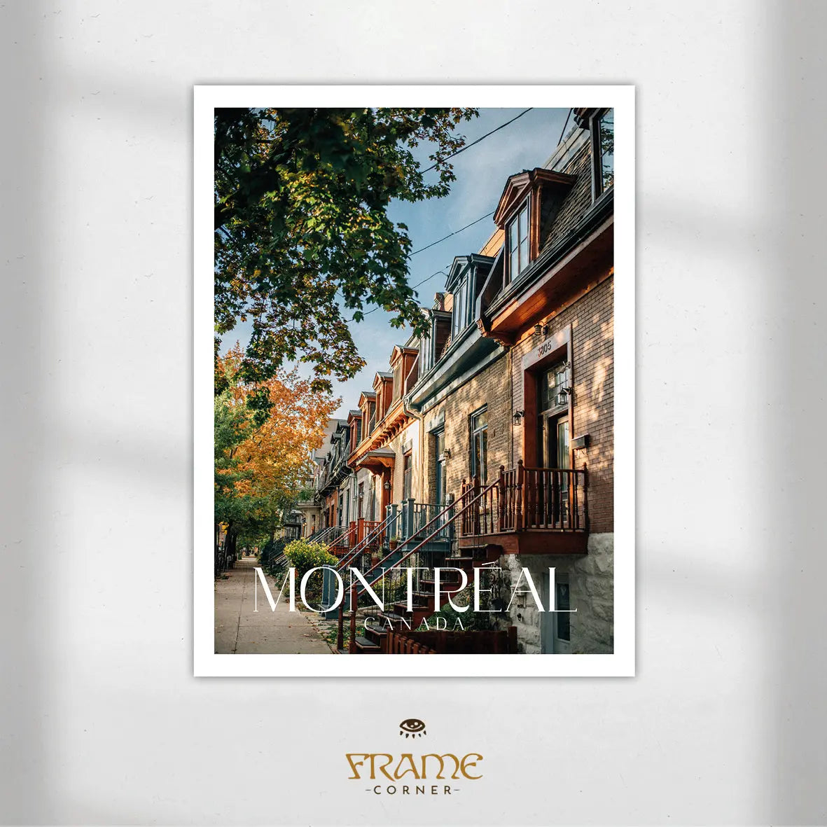 Affiche Montréal - Maisons de Ville Frame Corner