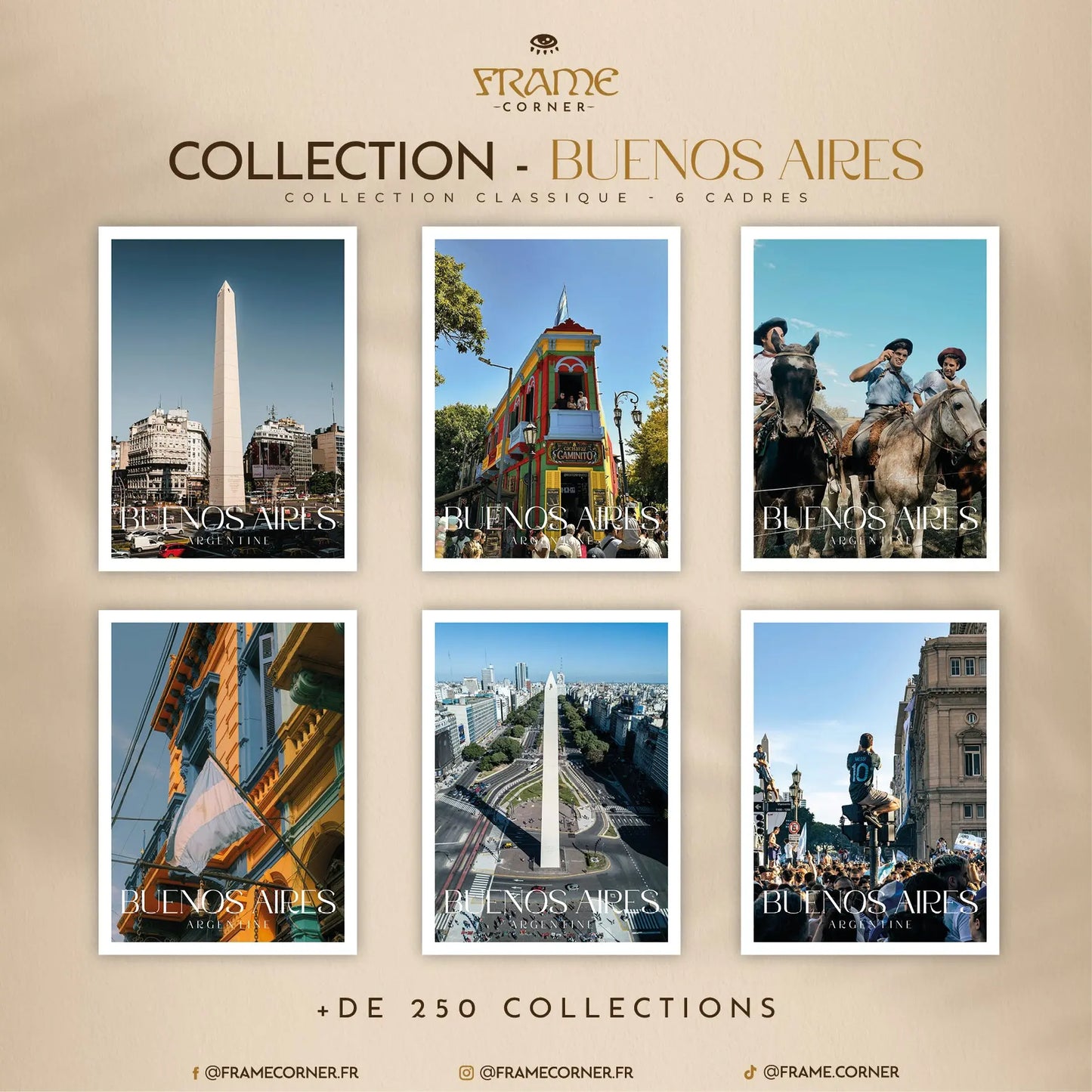 Affiche Buenos Aires - Quartier de La Boca Frame Corner