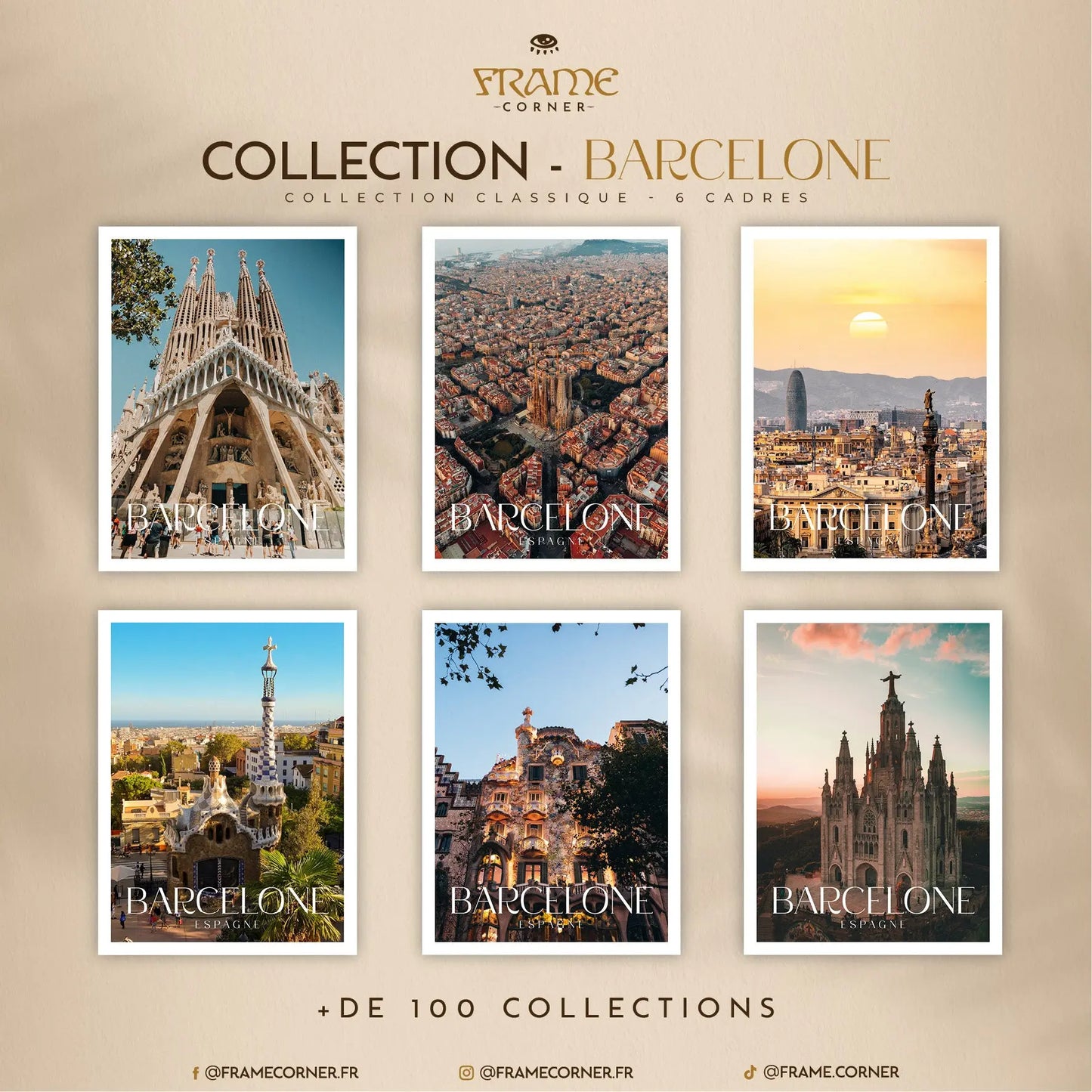 Affiche Barcelone - Casa Milà Frame Corner