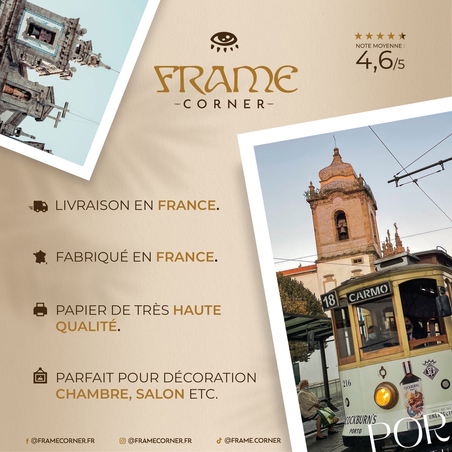 Affiche Porto - Vestir Bem Frame Corner