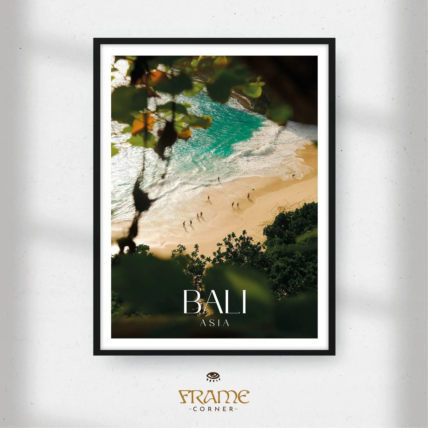 Affiche Bali - Plage Perdu Frame Corner France