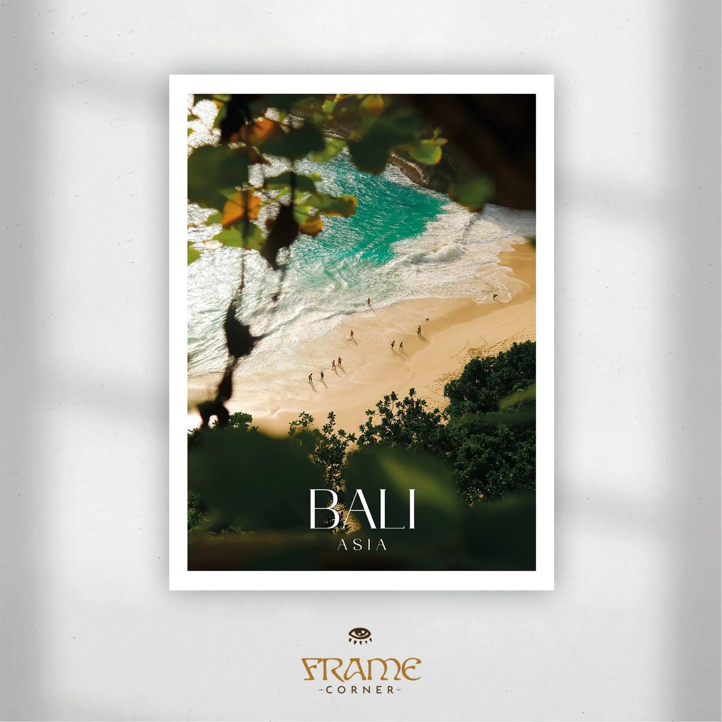 Affiche Bali - Plage Perdu Frame Corner France