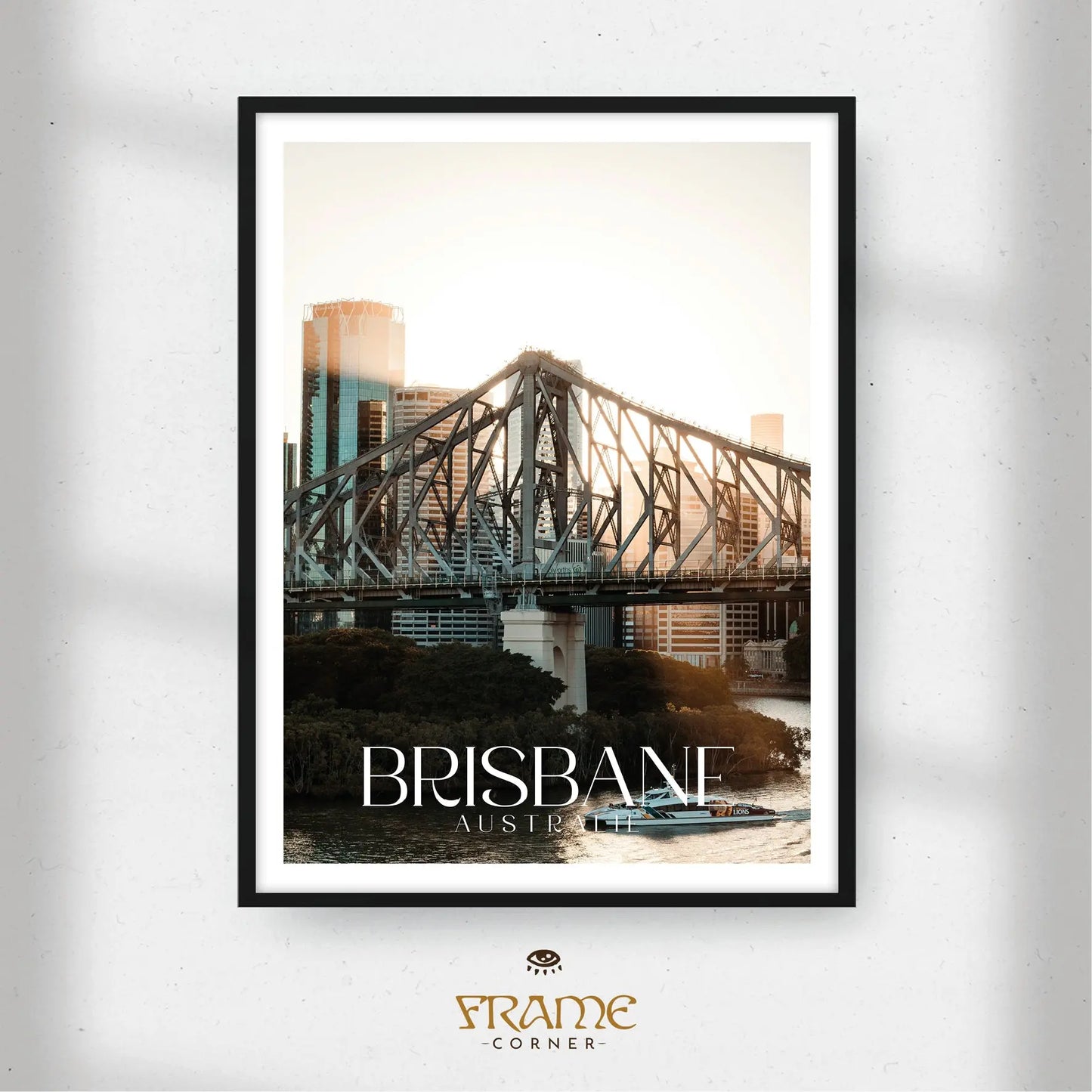 Affiche Brisbane - Story Bridge Frame Corner