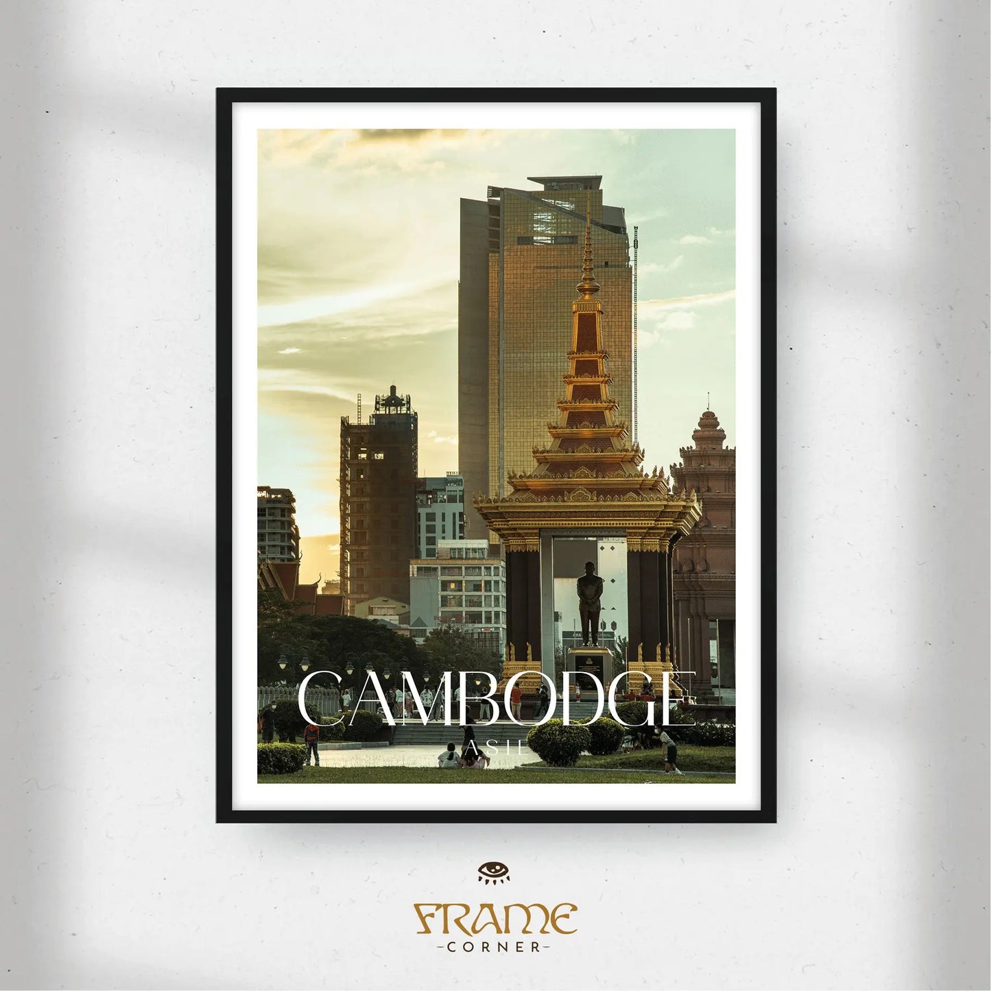 Affiche Cambodge - Phnom Penh Frame Corner