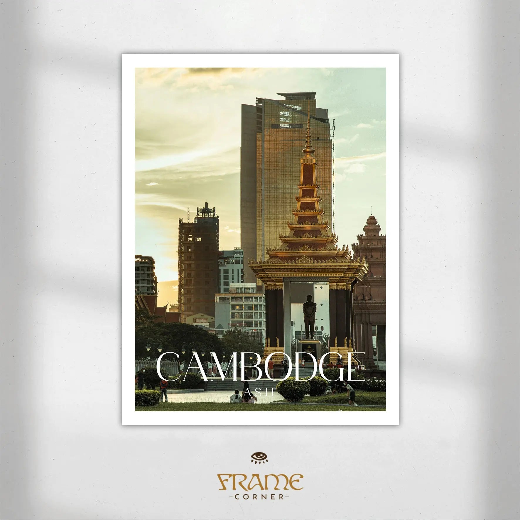 Affiche Cambodge - Phnom Penh Frame Corner