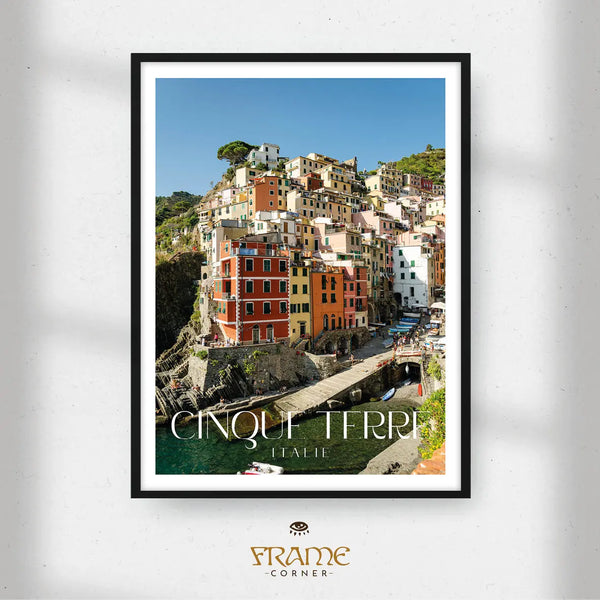 Poster Vintage Cinque Terre Italie - Impression Sur Toile 20x30 Cm - Décoration Murale Salon Chambre - Cadre Ou Sans Cadre