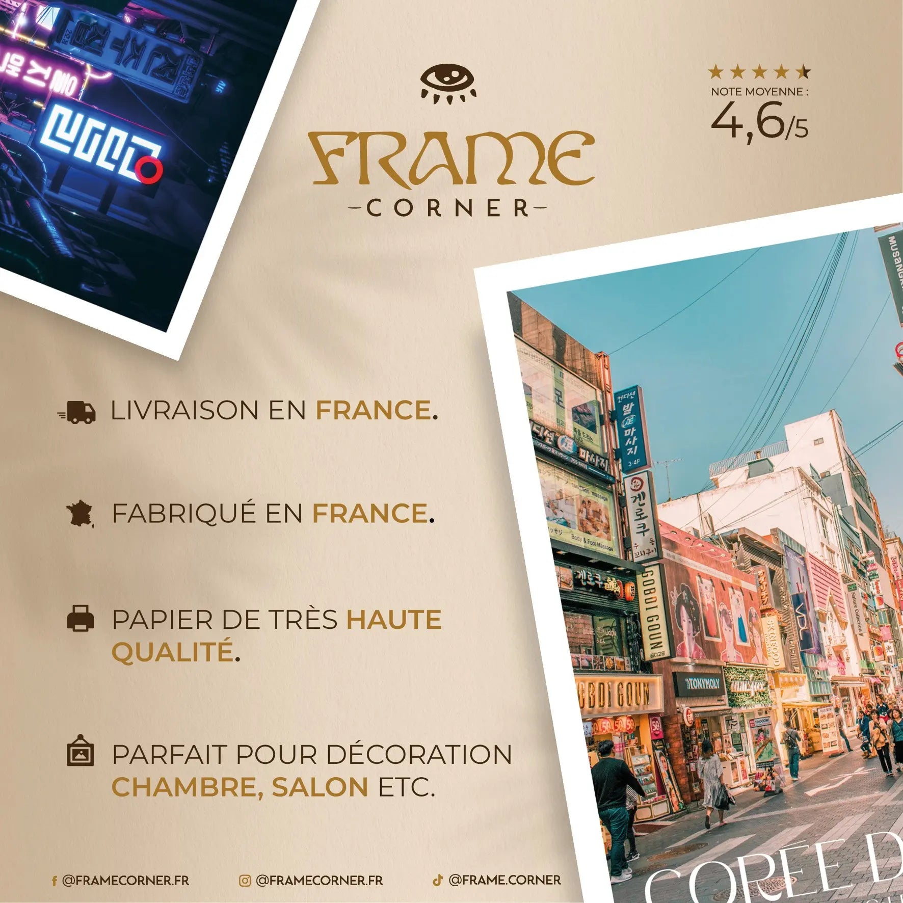 Affiche Corée du Sud - Lotte World Tower Frame Corner