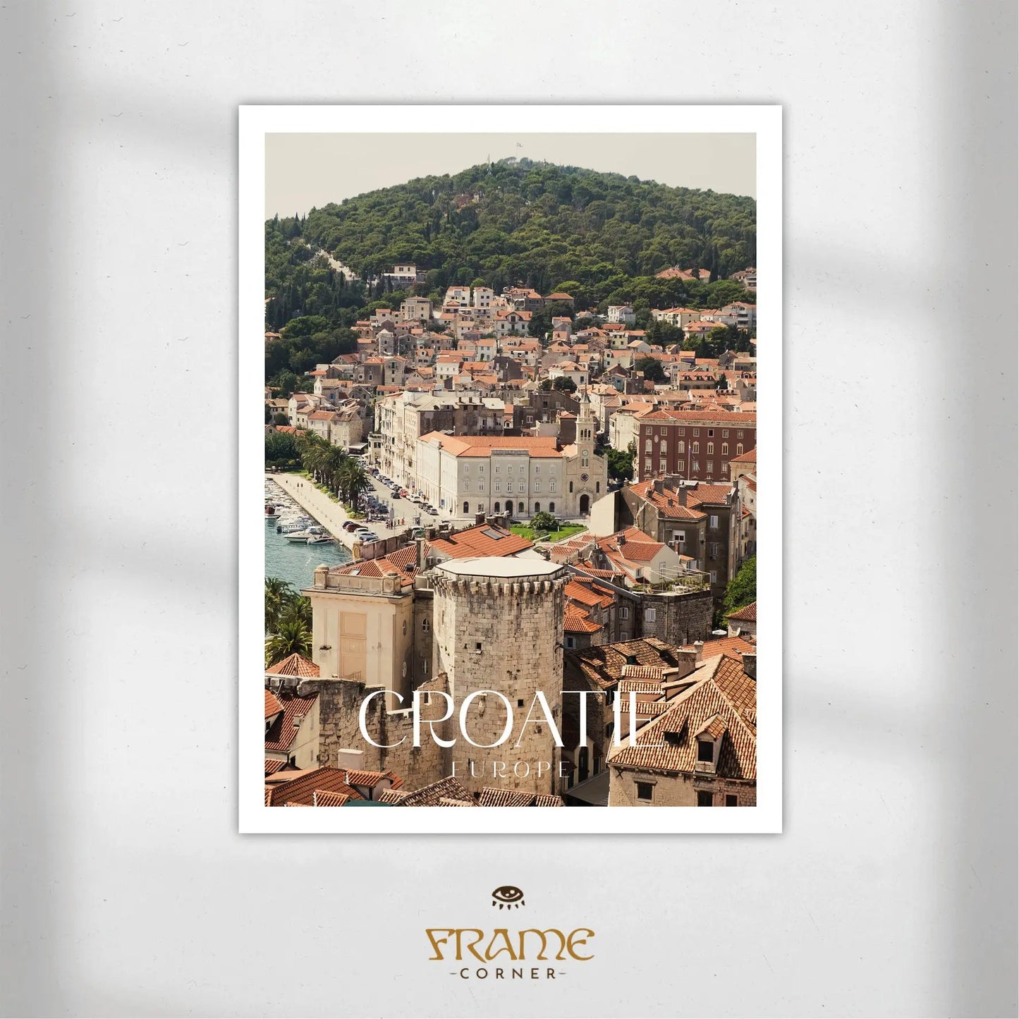 Affiche Croatie - Vieille Ville de Split Frame Corner