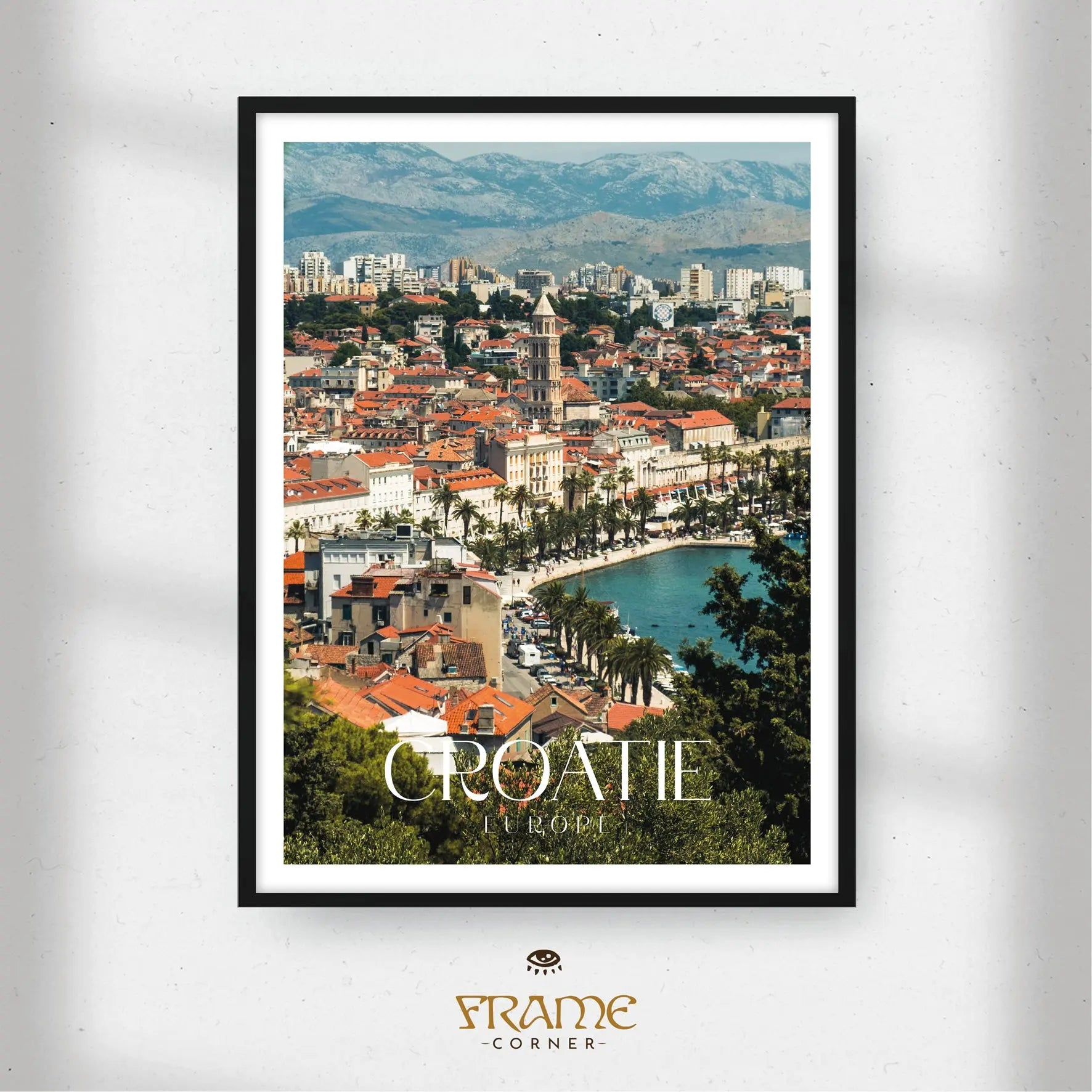 Affiche Croatie - Vue sur Split Frame Corner