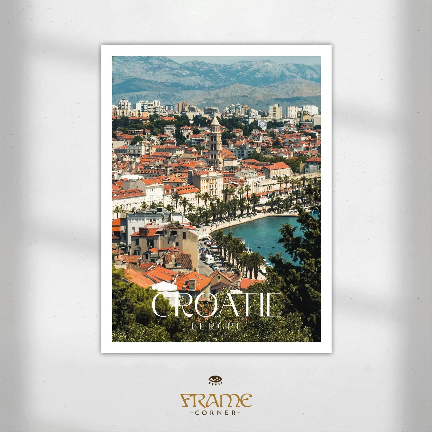 Affiche Croatie - Vue sur Split Frame Corner