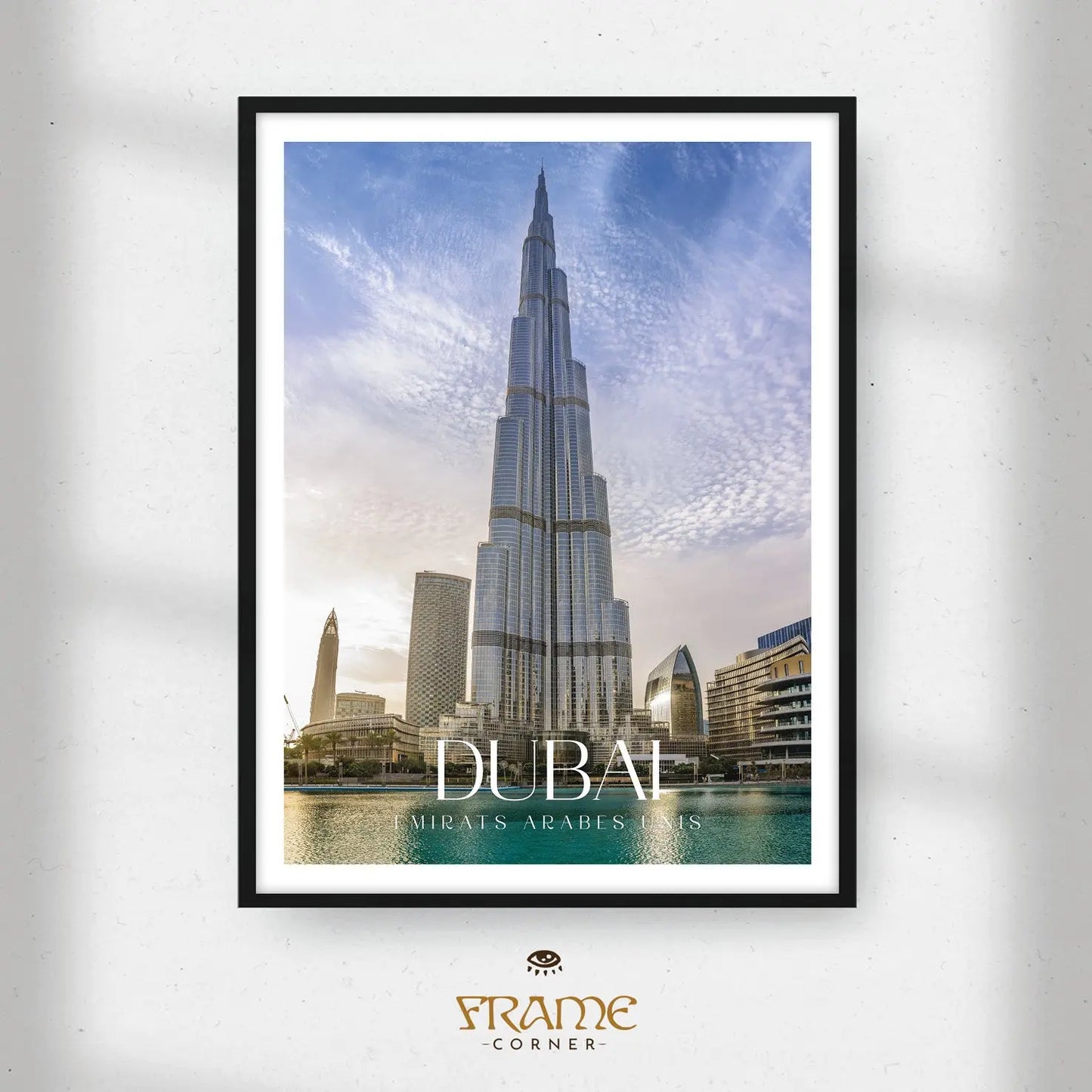 Affiche Dubaï - Burj Khalifa Frame Corner