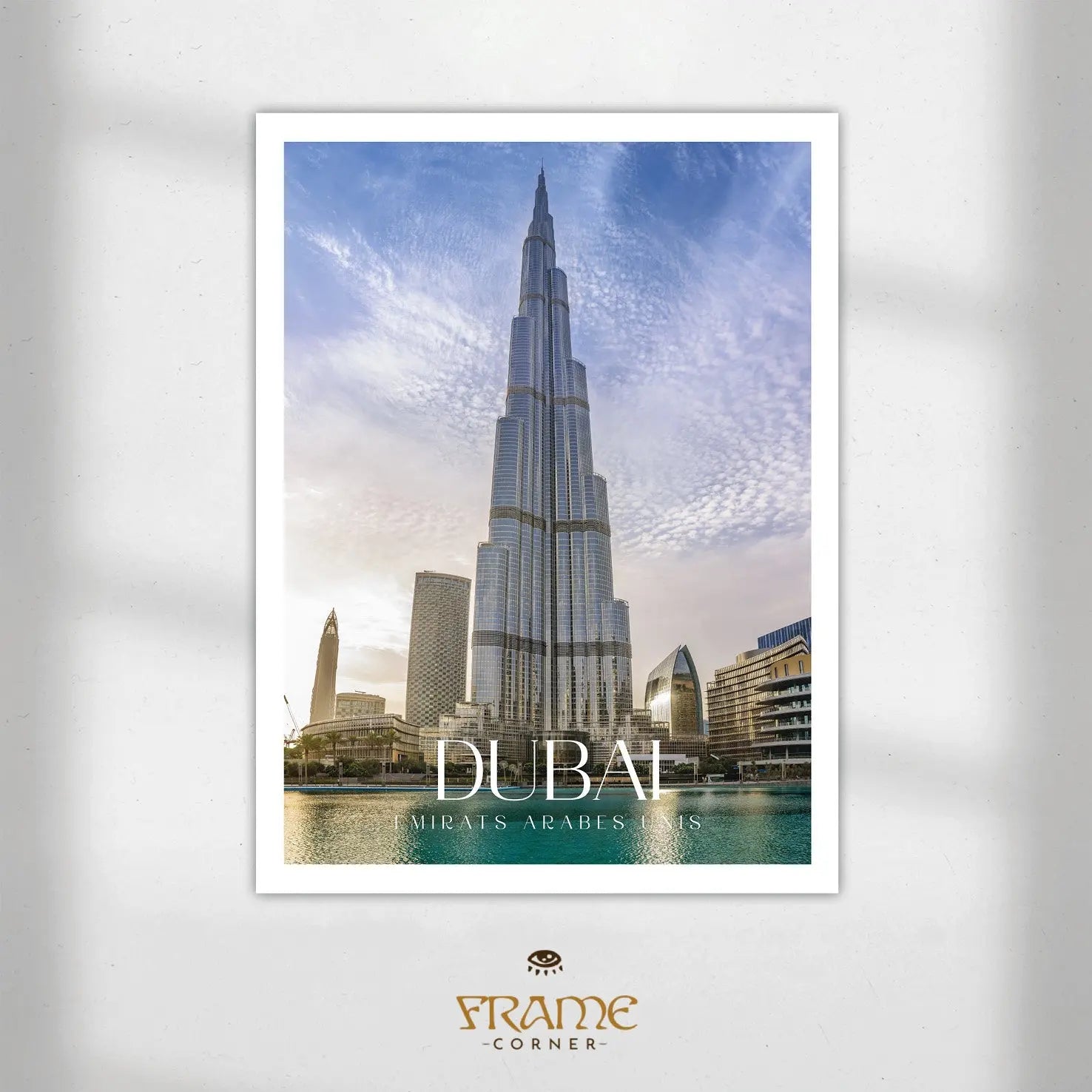 Affiche Dubaï - Burj Khalifa Frame Corner