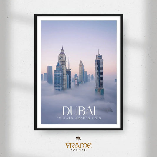 Affiche Dubaï - Les Gratte-Ciel Frame Corner