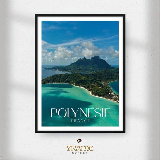 Affiche Polynésie - Bora Bora Frame Corner