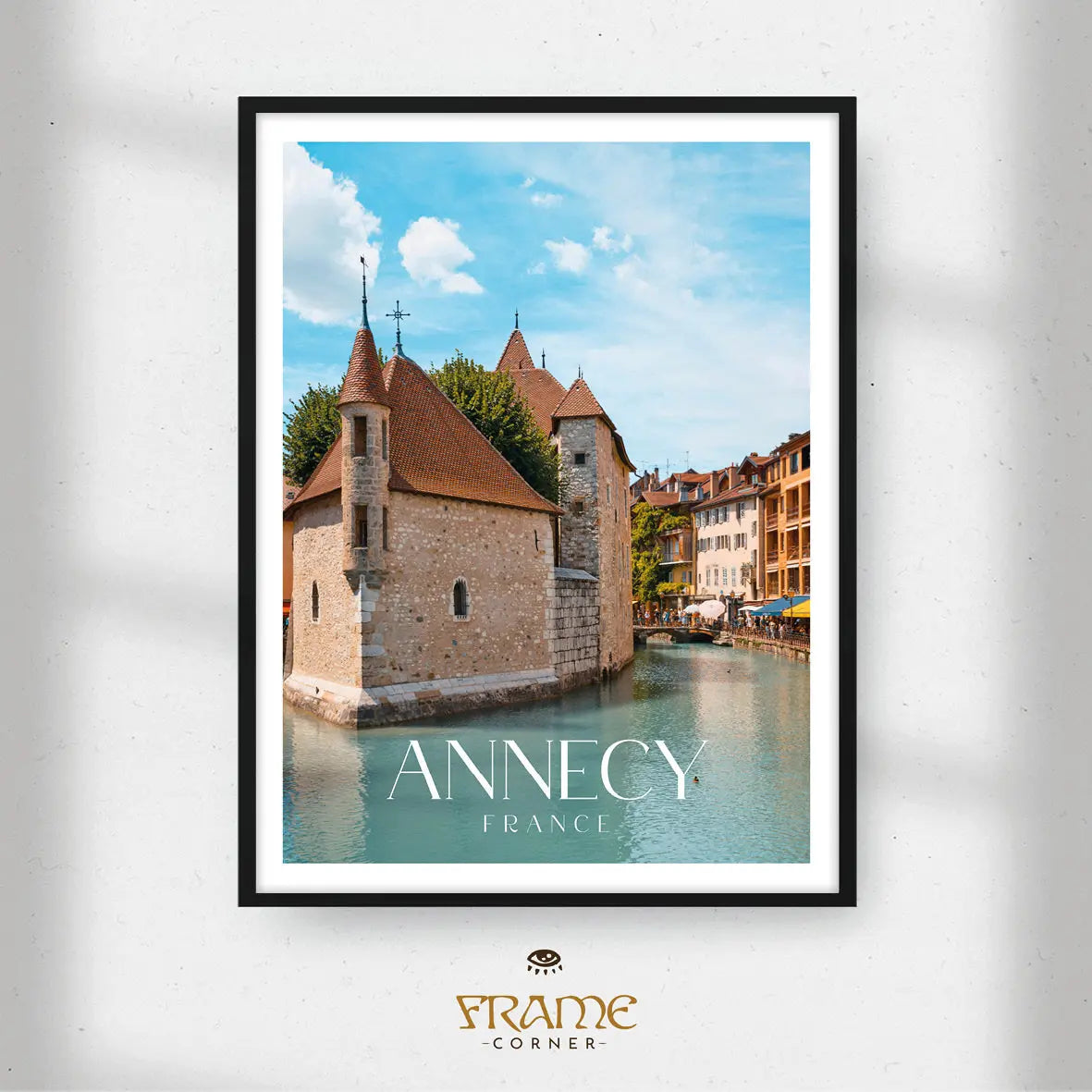 Affiche Annecy - Le Palais de l'Isle Frame Corner