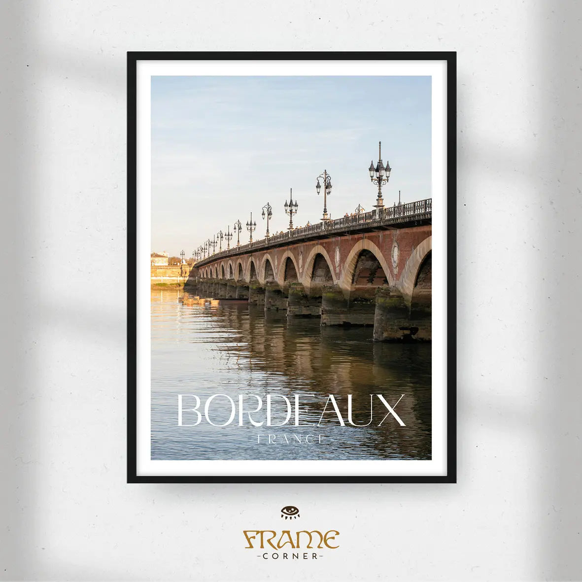 Affiche Bordeaux - Pont de Pierre Frame Corner