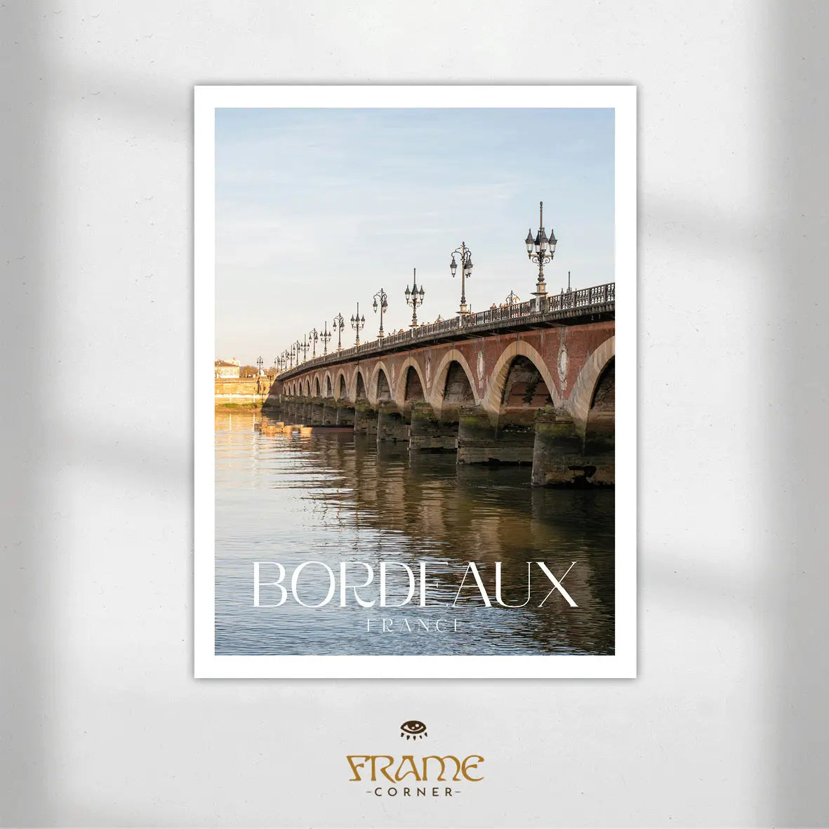 Affiche Bordeaux - Pont de Pierre Frame Corner